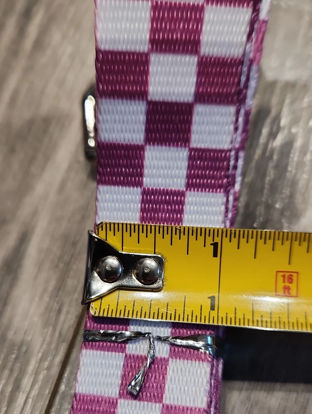 NWT Purina Red Rover Purple & White Checkered Leash